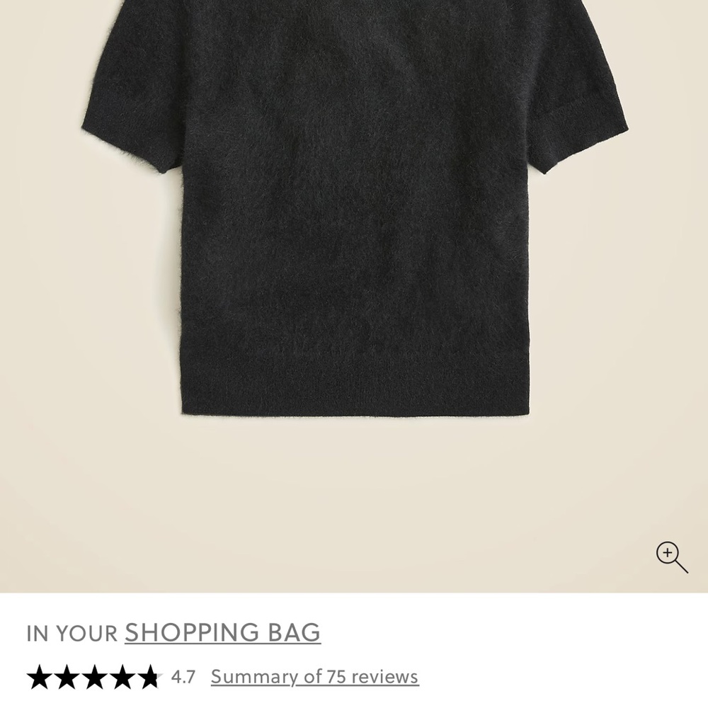 J. Crew Classic Black Crew Neck Sweater NWT